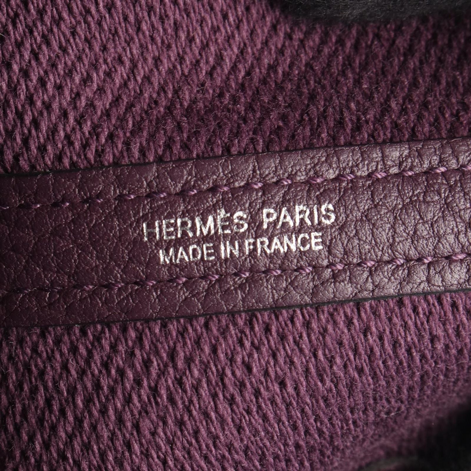 Hermes Tote Garden Party PM Ecru Raisin Canvas Leather — view 4