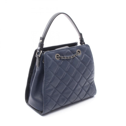 Chanel Handbag CC Bucket Quilted 2-Way Navy Caviar Leather Bag — view 2