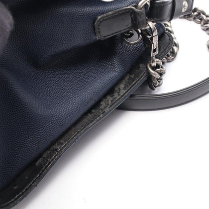 Chanel Handbag CC Bucket Quilted 2-Way Navy Caviar Leather Bag — view 8