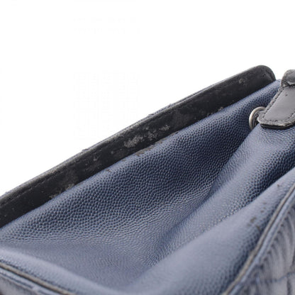 Chanel Handbag CC Bucket Quilted 2-Way Navy Caviar Leather Bag — view 7