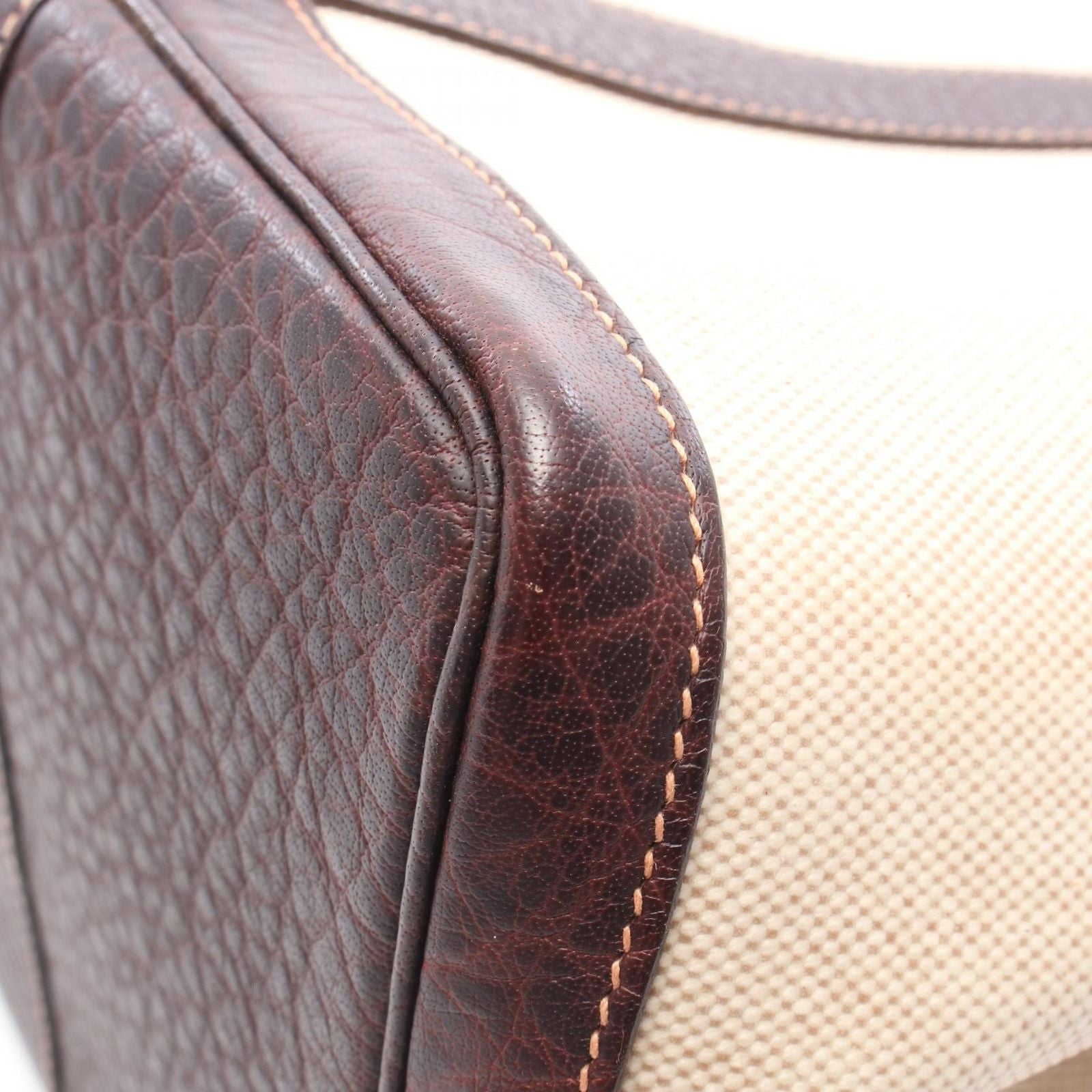 Hermes Tote Garden Party PM Ecru Ebene Leather Canvas — view 6
