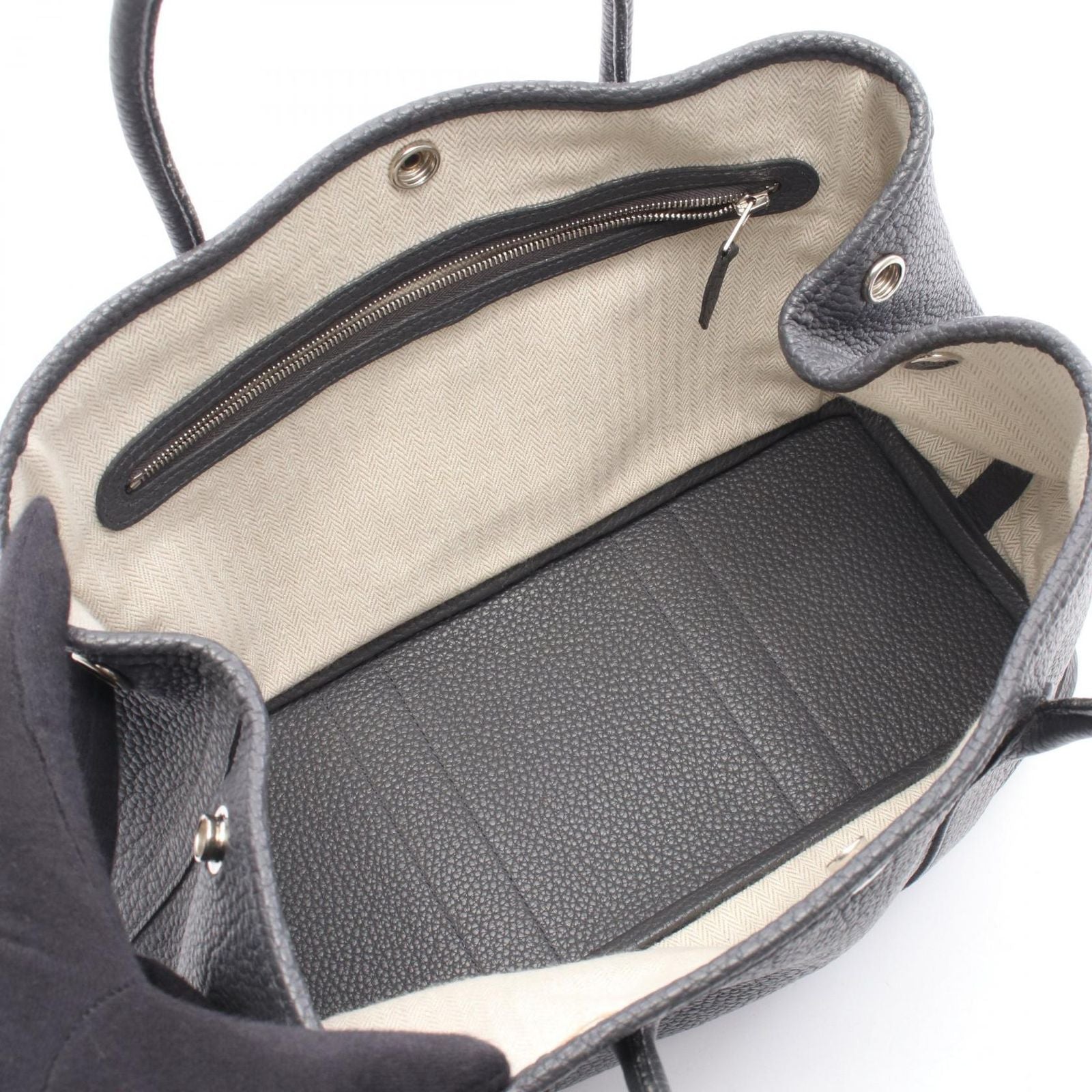 Hermes Tote Garden Party TPM Ardoise Leather — view 3