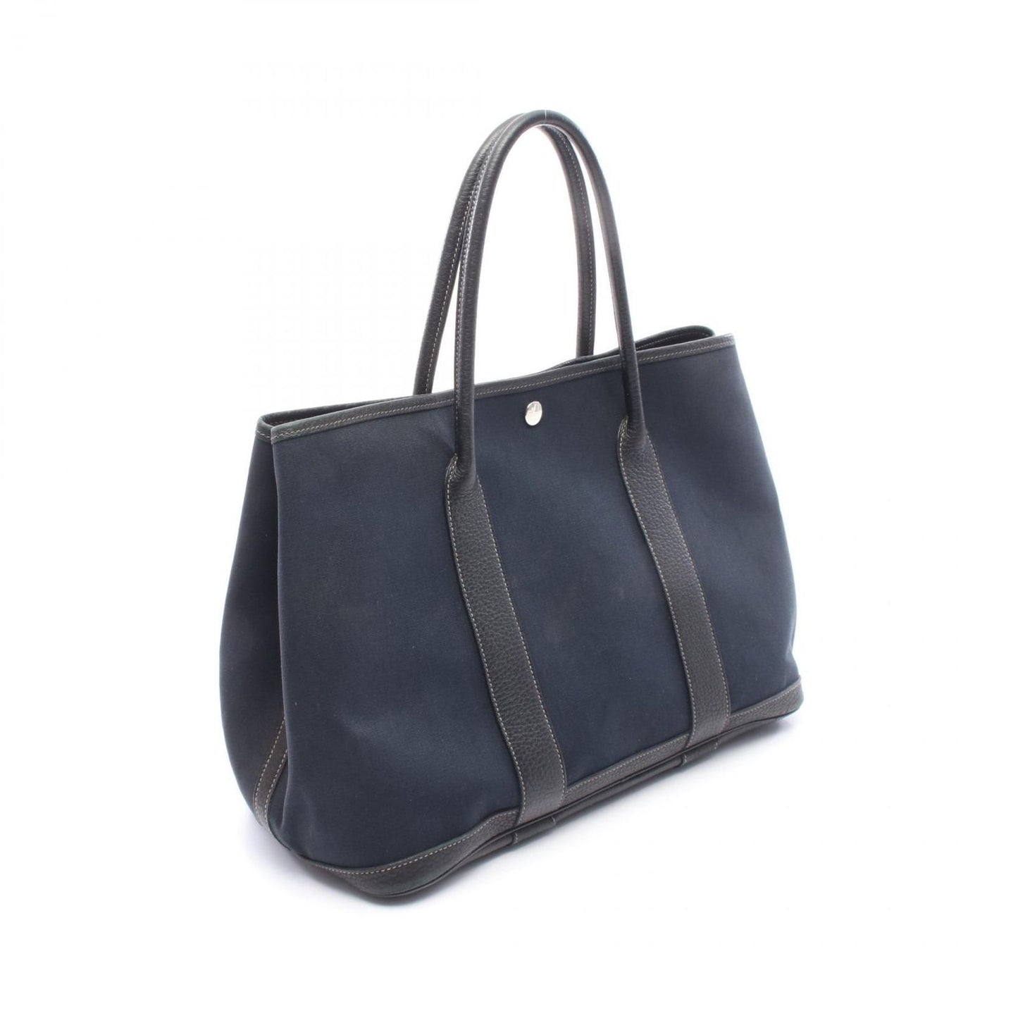 Hermes Tote Garden Party PM Black Leather Canvas — view 2