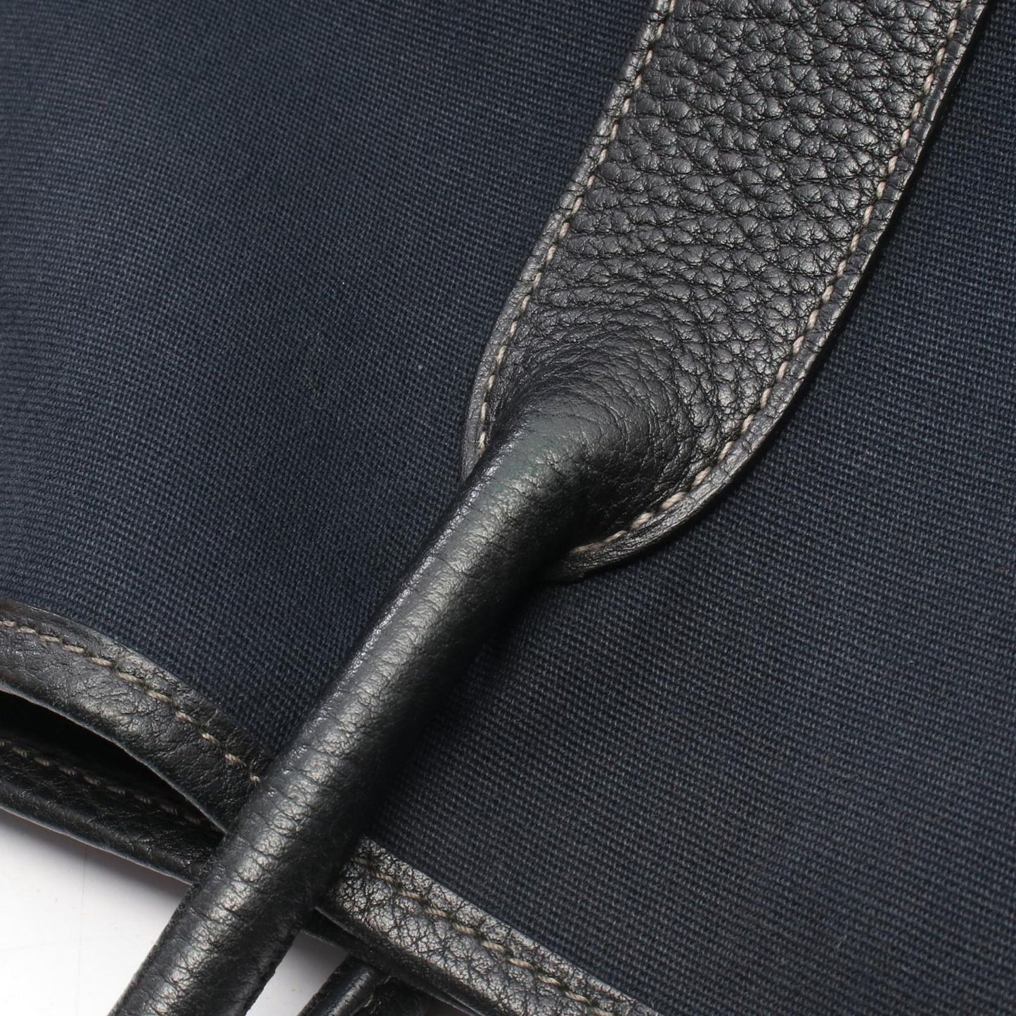 Hermes Tote Garden Party PM Black Leather Canvas — view 8
