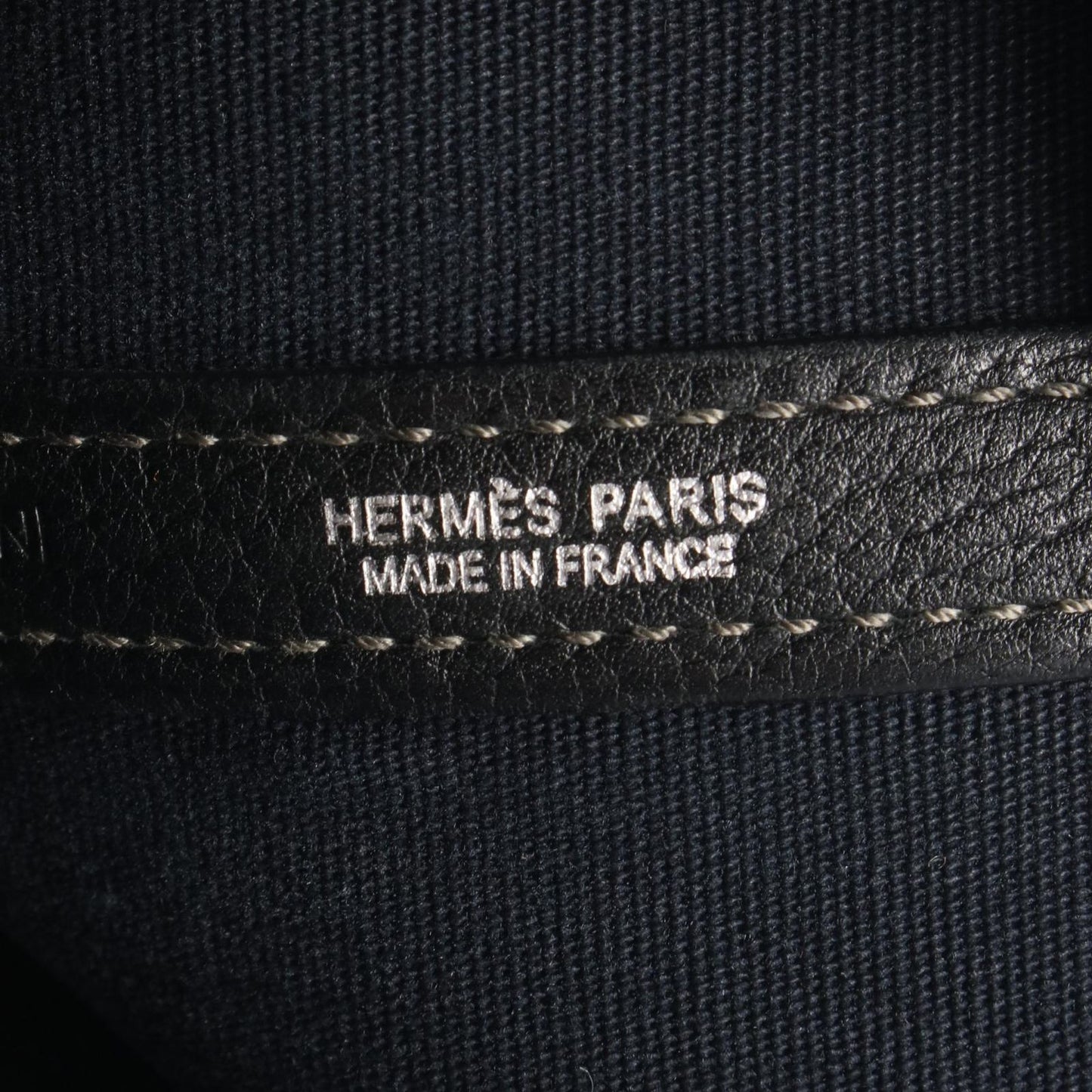 Hermes Tote Garden Party PM Black Leather Canvas — view 4