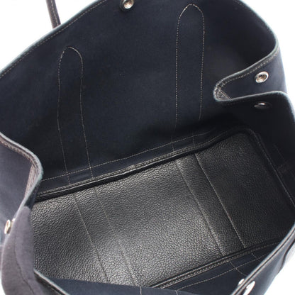 Hermes Tote Garden Party PM Black Leather Canvas — view 3