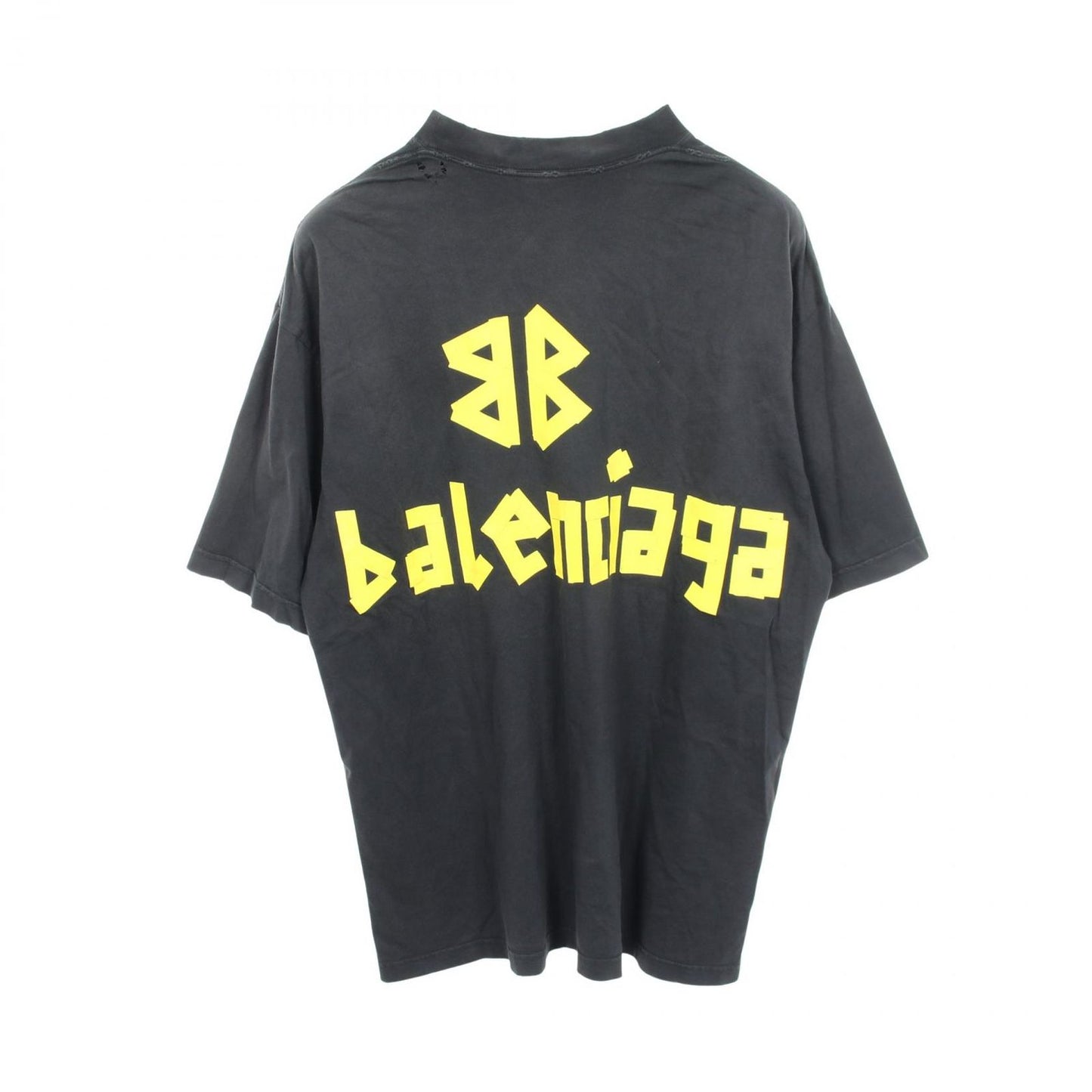 Balenciaga Short Sleeve T-Shirt Tape Type Distressed Cotton — view 2