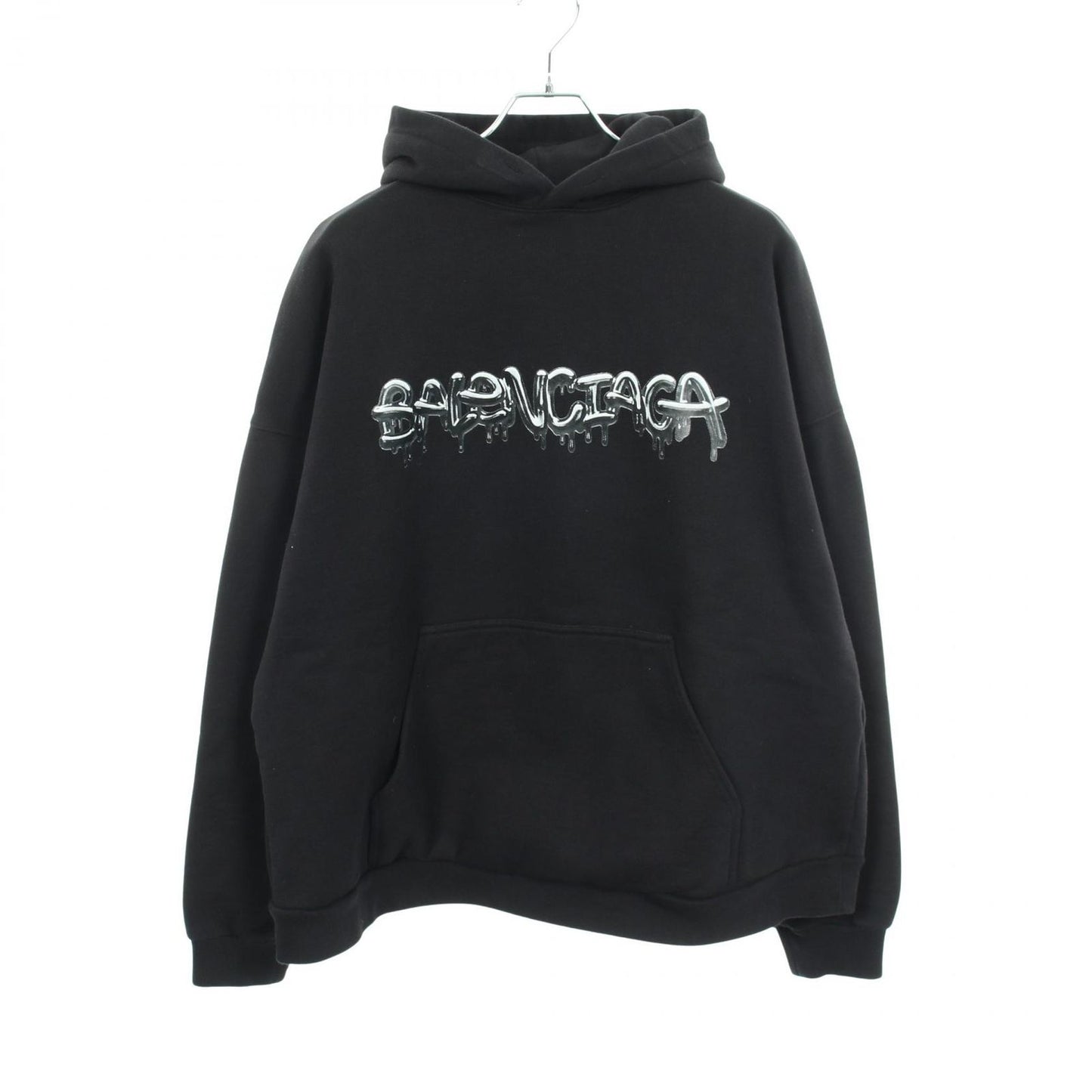 Balenciaga Hoodie Logo Print Cotton Pullover