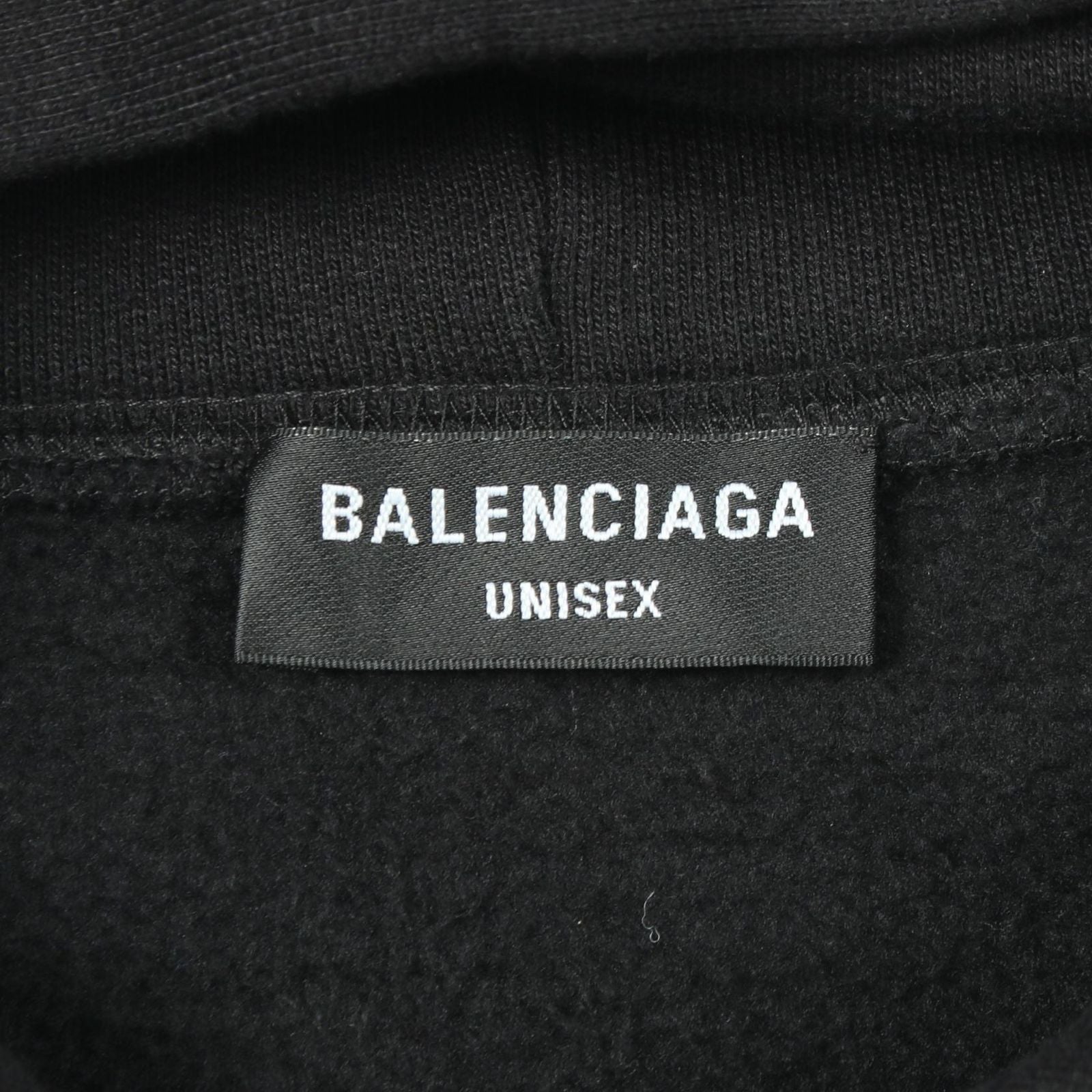 Balenciaga Hoodie Logo Print Cotton Pullover — view 3