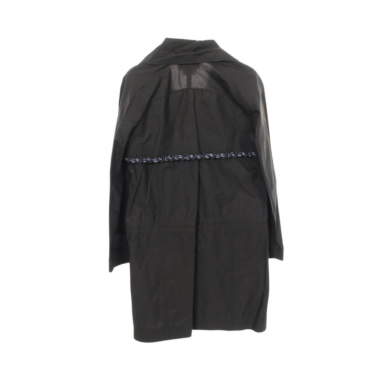 Chanel CC Logo Button Black Spring Coat — view 2