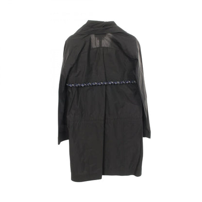 Chanel CC Logo Button Black Spring Coat — view 2