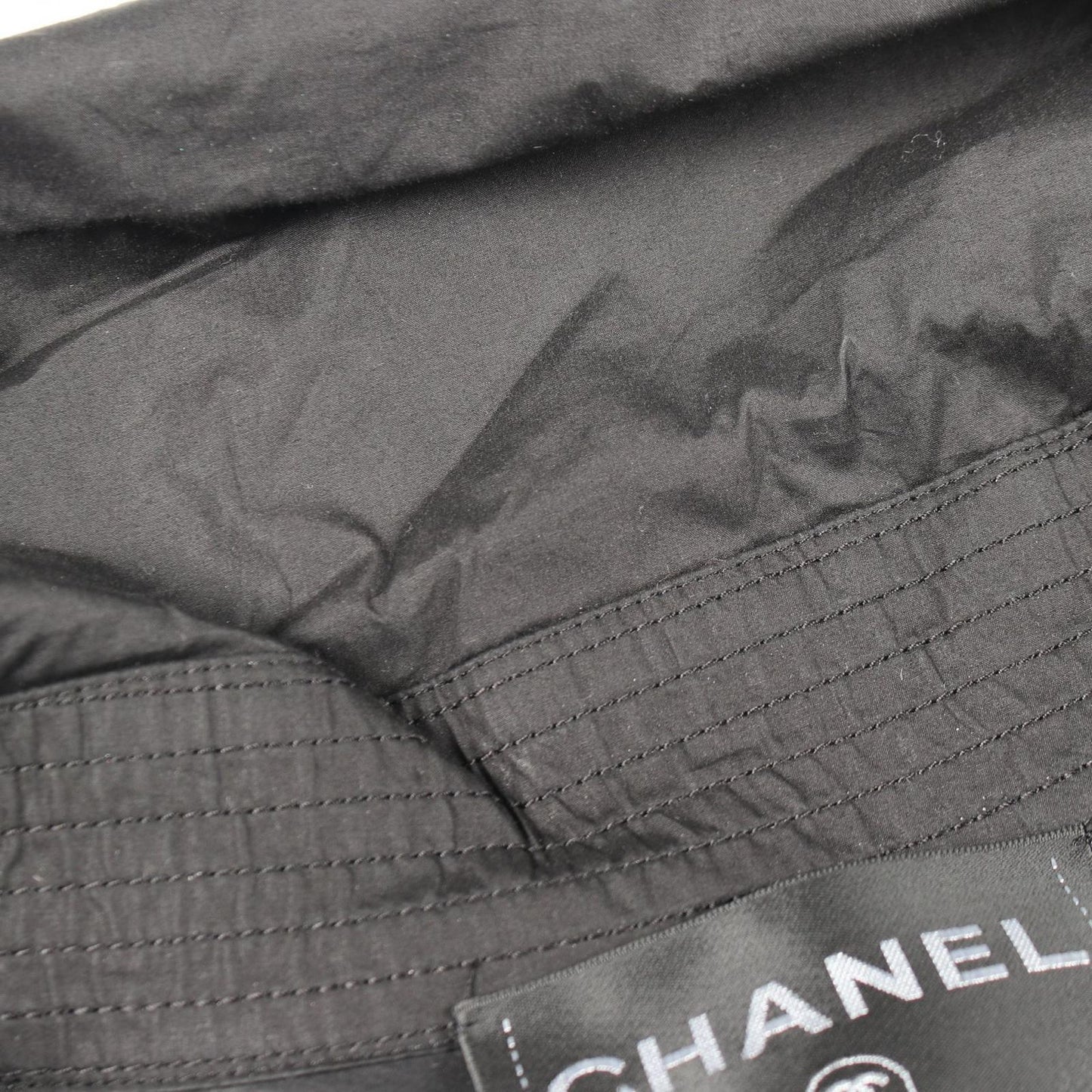 Chanel CC Logo Button Black Spring Coat — view 6