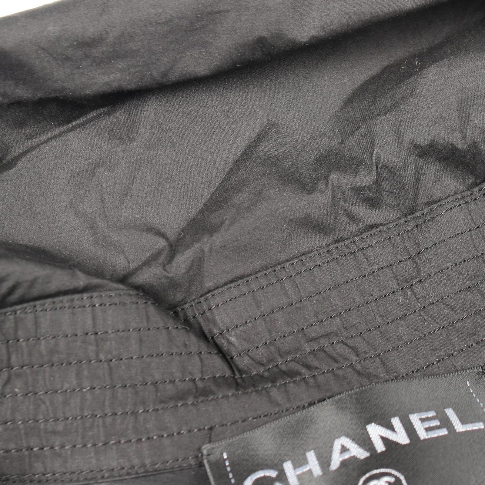 Chanel CC Logo Button Black Spring Coat — view 6