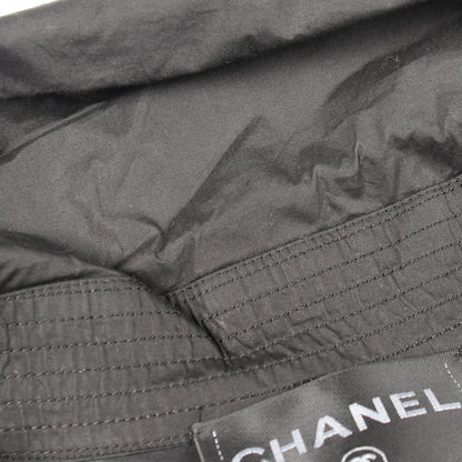 Chanel CC Logo Button Black Spring Coat — view 6