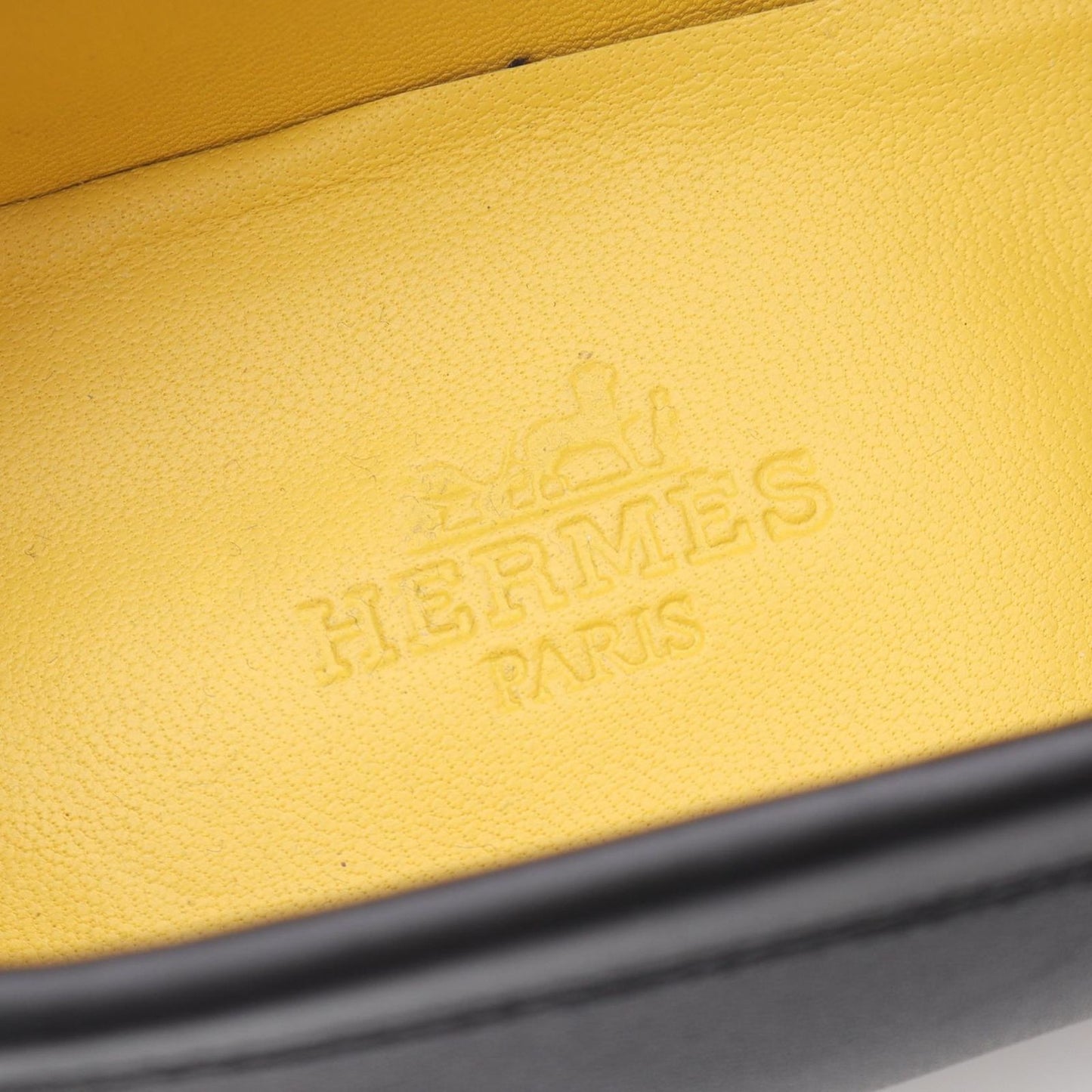 Hermes Loafers Moccasins Paris Black White Leather — view 5