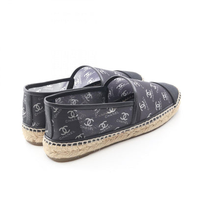 Chanel CC Logo Espadrilles Mesh Slip Ons Navy Slipper — view 2