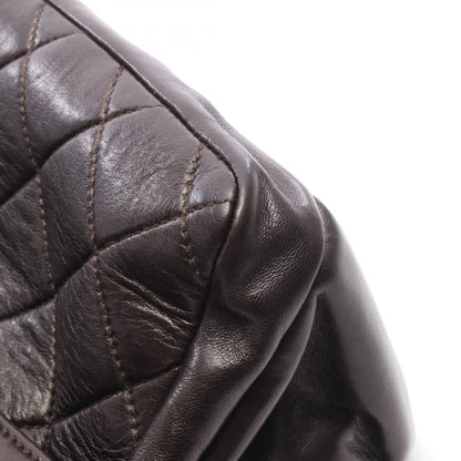 Chanel Tote Quilted Dark Brown Lambskin — view 7