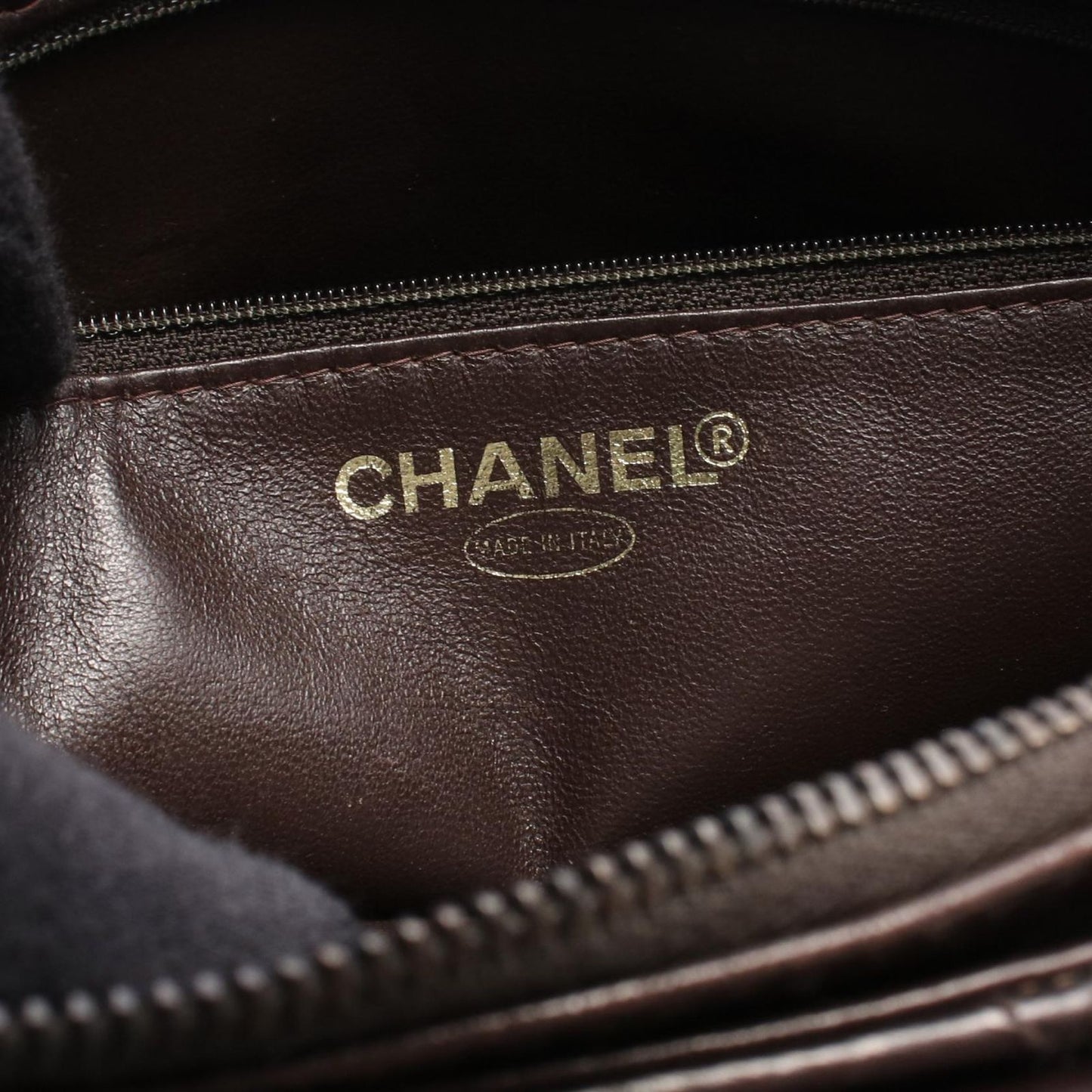 Chanel Tote Quilted Dark Brown Lambskin — view 4