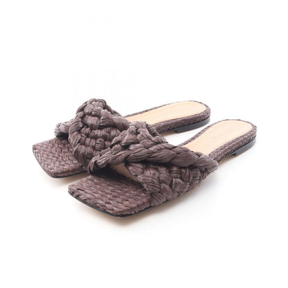 Bottega Veneta Sandals Intrecciato Brown