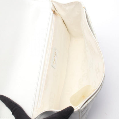 Chanel Handbag Wild Stitch Top Handle White Leather Bag — view 3