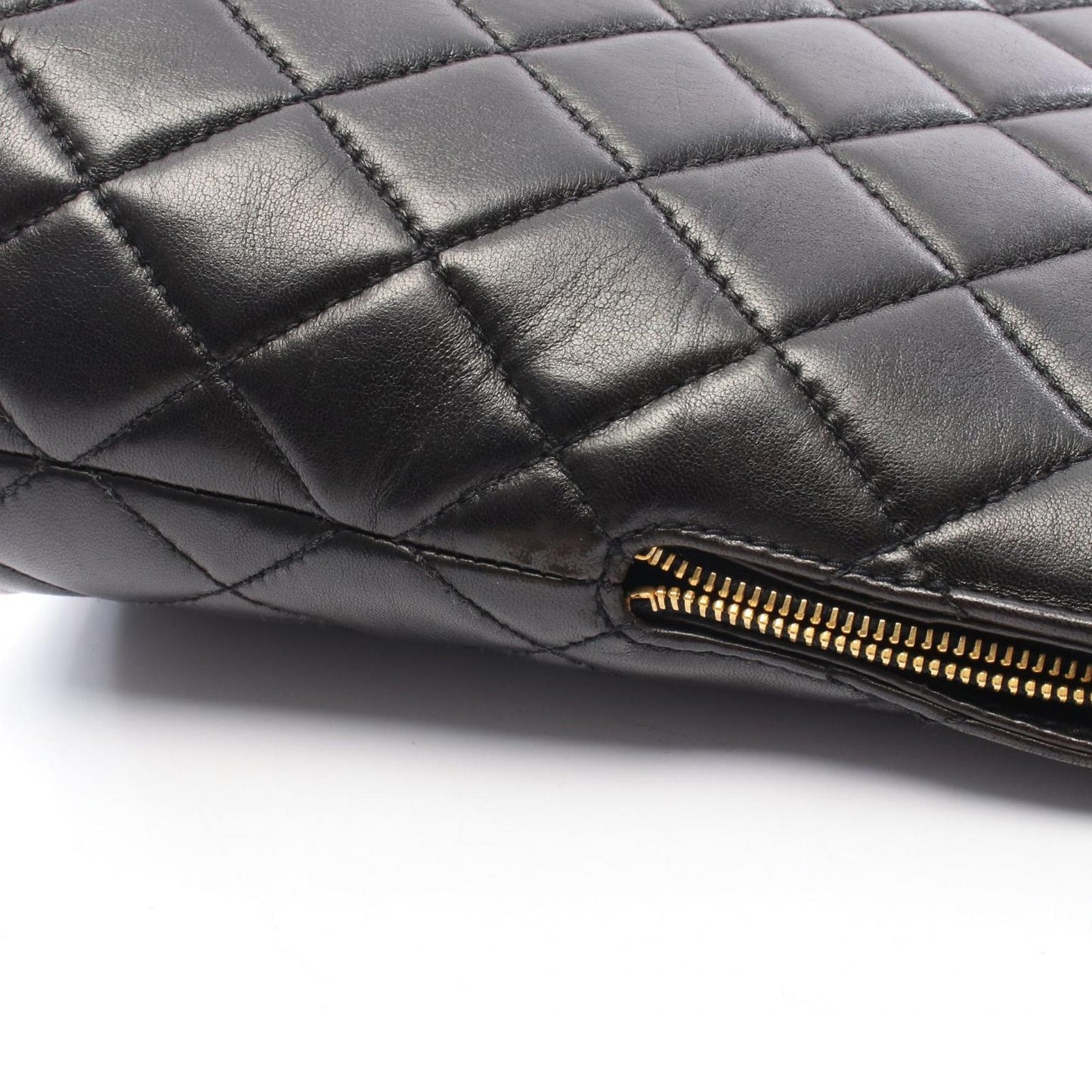 Chanel Shoulder Bag Quilted Black Lambskin — view 8