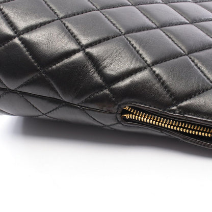 Chanel Shoulder Bag Quilted Black Lambskin — view 8