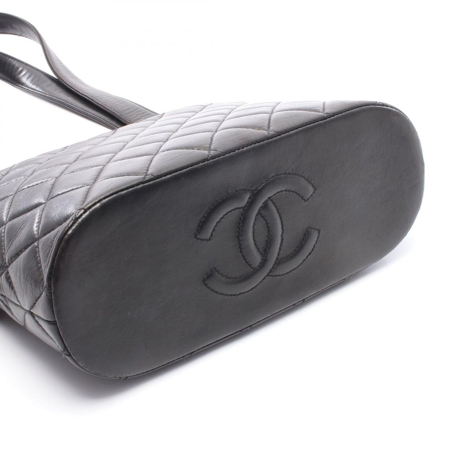 Chanel Shoulder Bag Quilted Black Lambskin — view 6