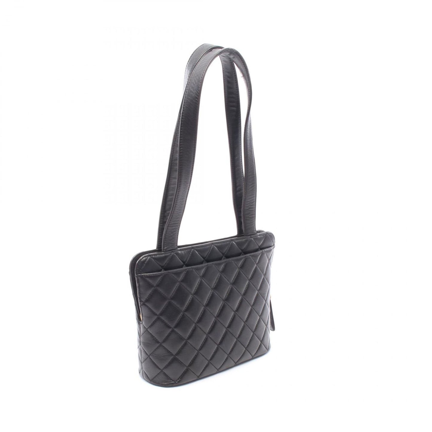 Chanel Shoulder Bag Quilted Black Lambskin — view 2