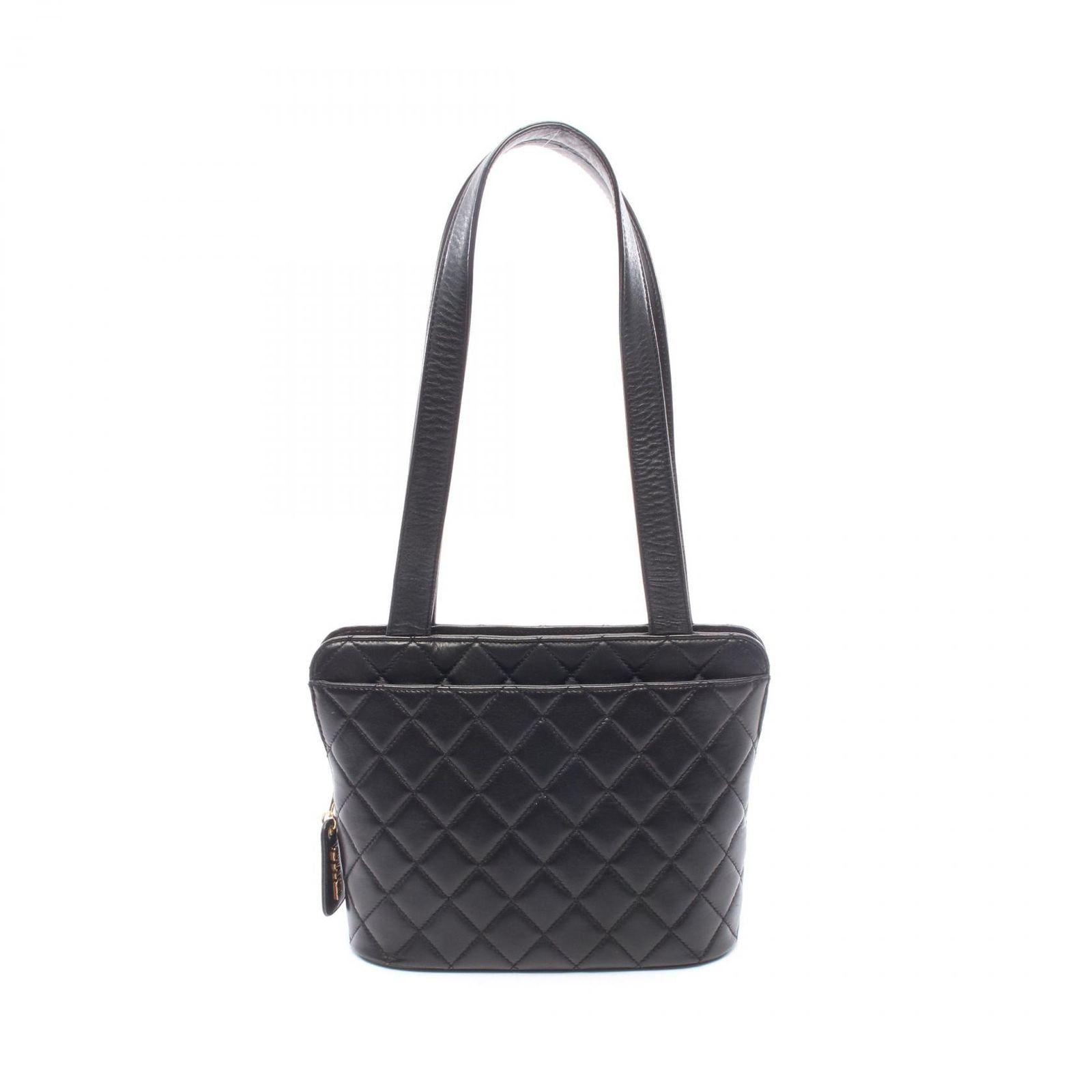 Chanel Shoulder Bag Quilted Black Lambskin