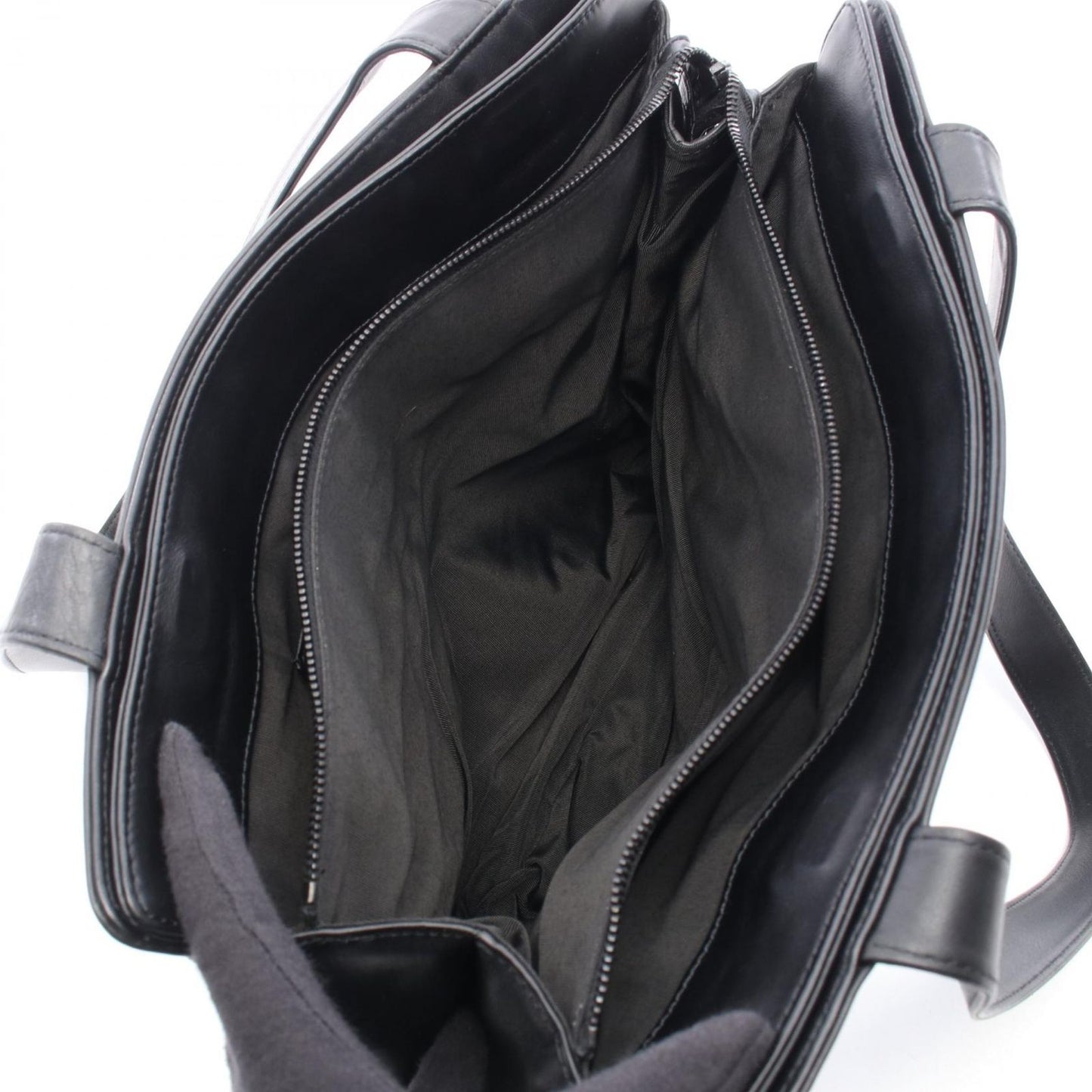 Chanel Tote CC Logo Black Lambskin — view 3