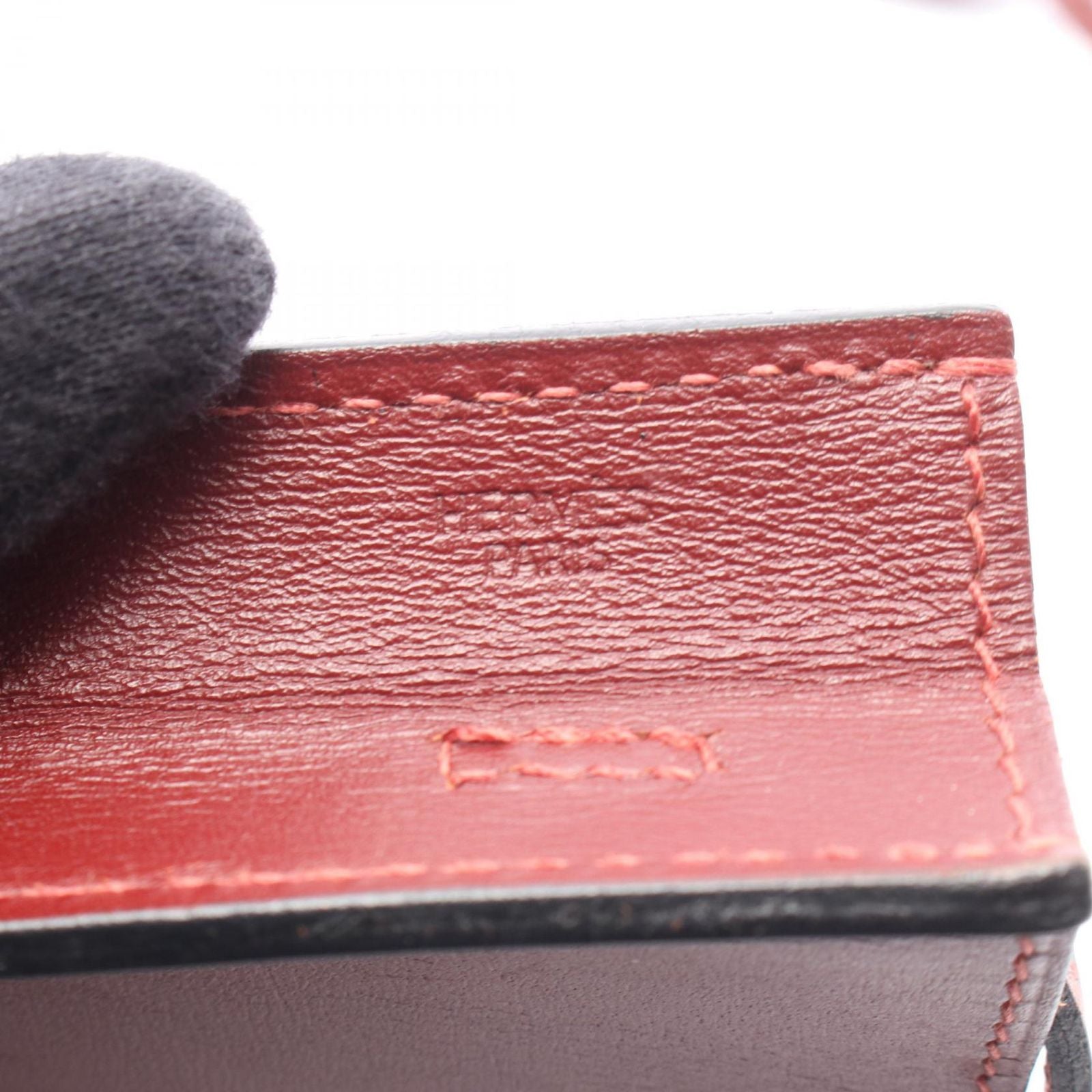 Hermes Shoulder Bag Onimetou Rouge Ash Calf — view 4