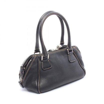 Chanel Handbag Embossed Logo Tassel Black Leather Fringe Hand — view 2