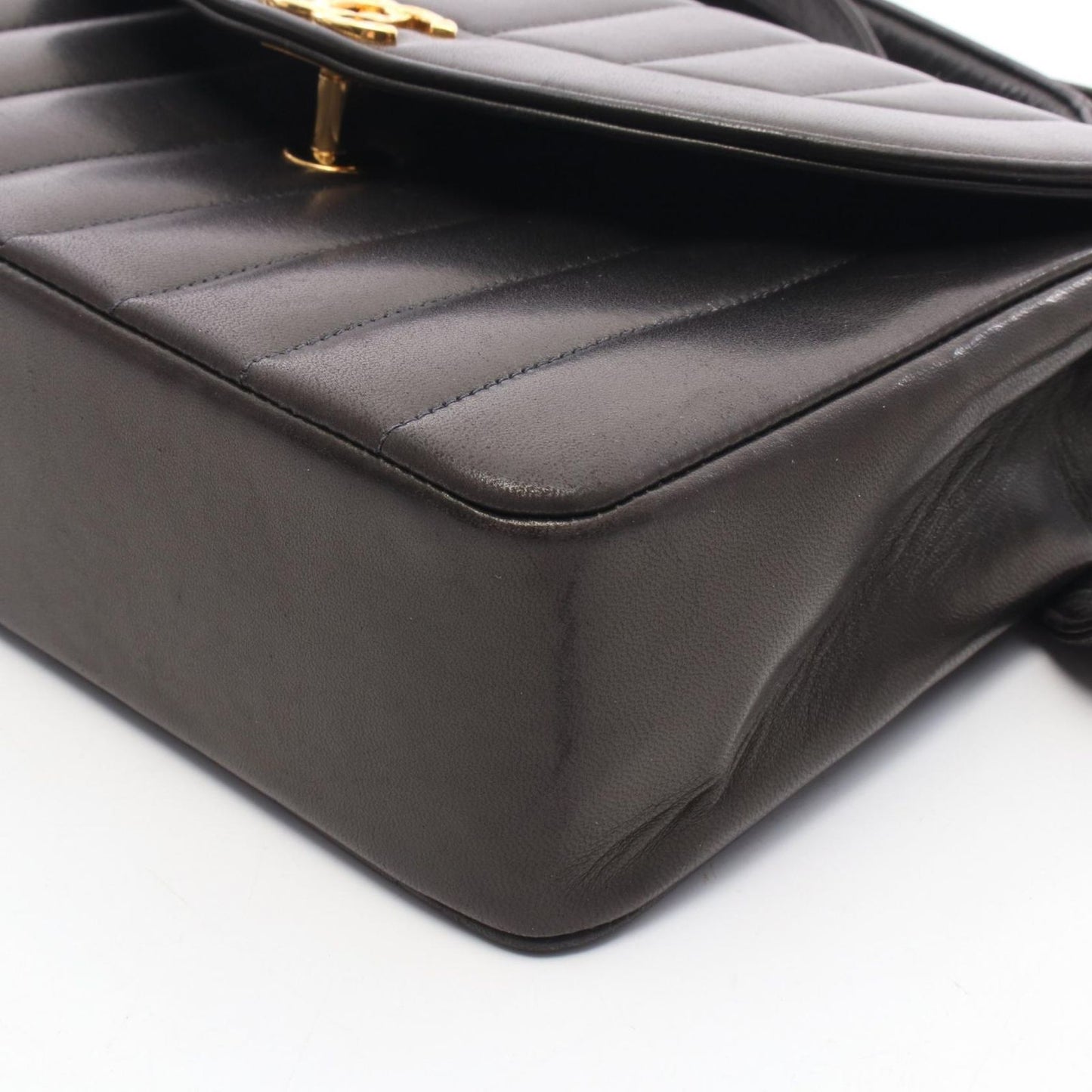 Chanel Shoulder Bag Mademoiselle Black Lambskin — view 9