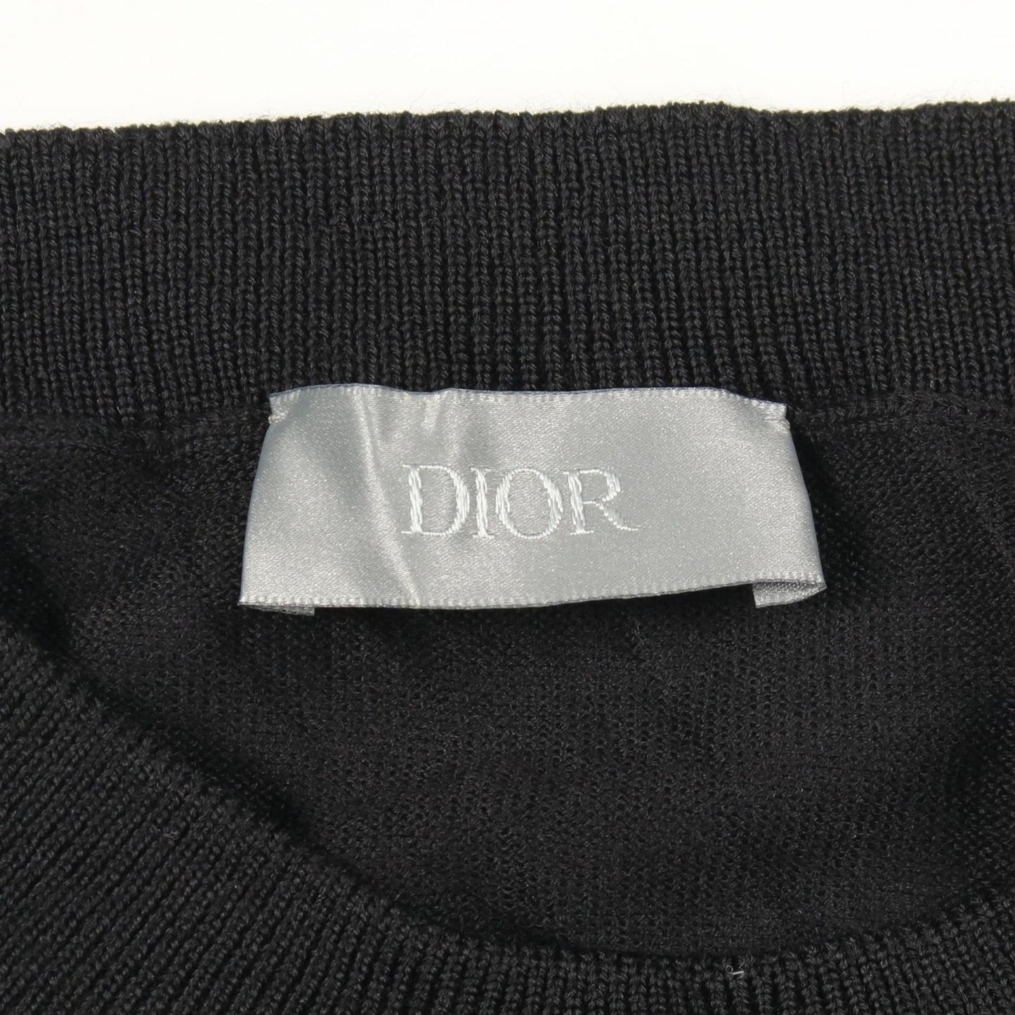 Dior Knit Bee Embroidery Crew Neck Wool Sweater — view 3