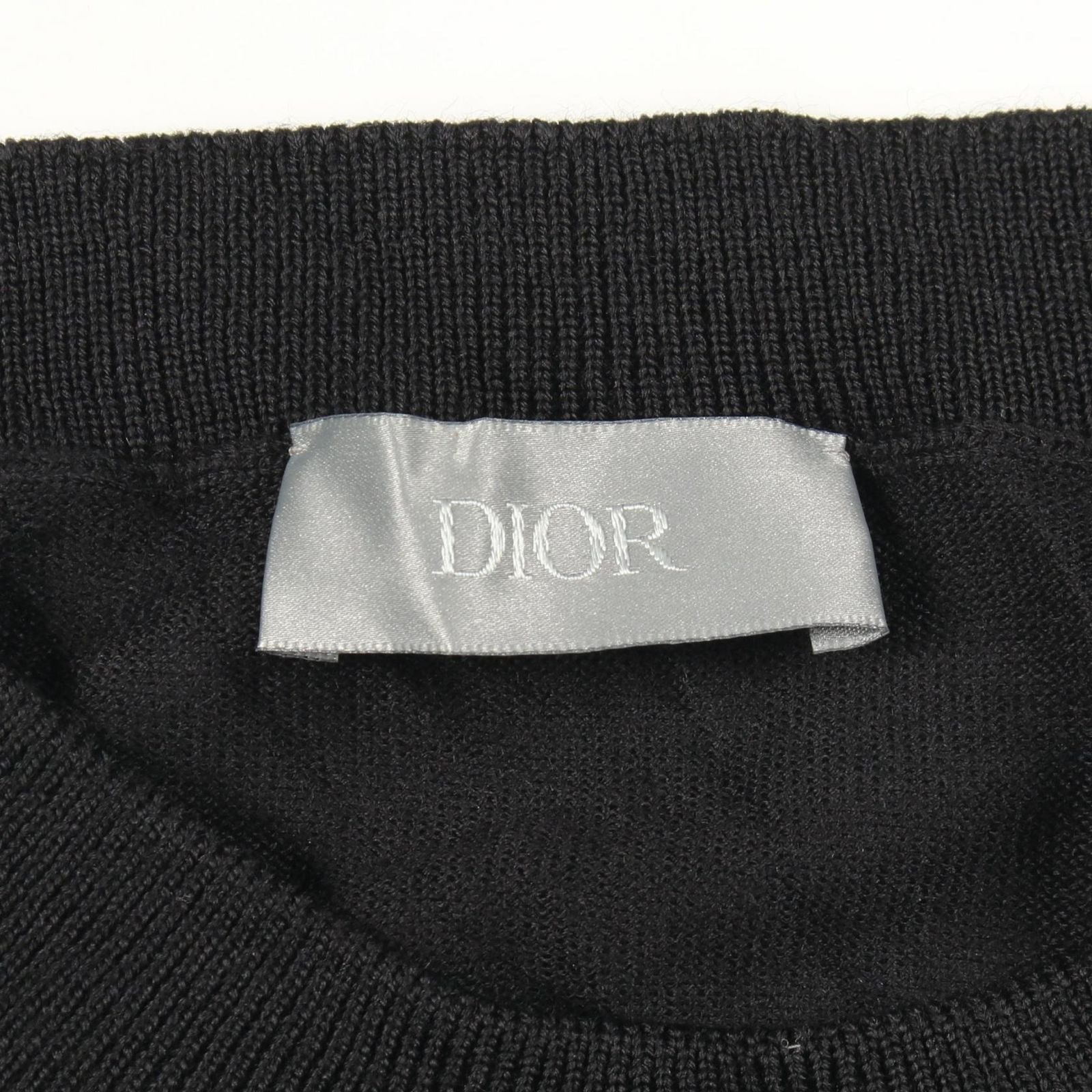 Dior Knit Bee Embroidery Crew Neck Wool Sweater — view 3