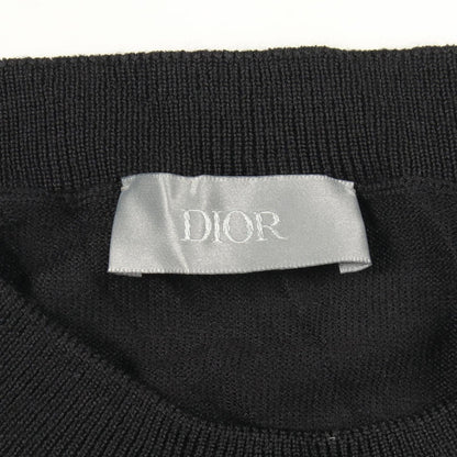 Dior Knit Bee Embroidery Crew Neck Wool Sweater — view 3