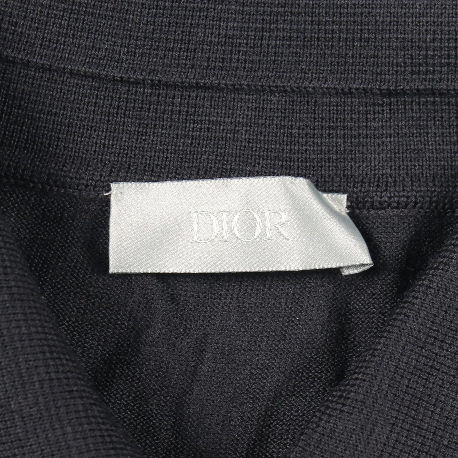 Dior Polo Shirt Bee Embroidery Long Sleeve Wool — view 3