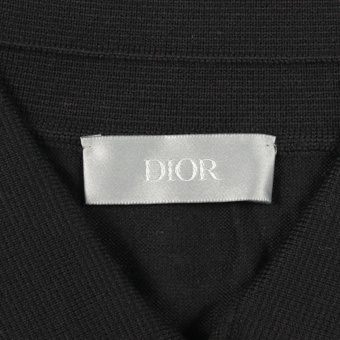 Dior Polo Shirt Bee Embroidery Long Sleeve Knit Wool — view 3