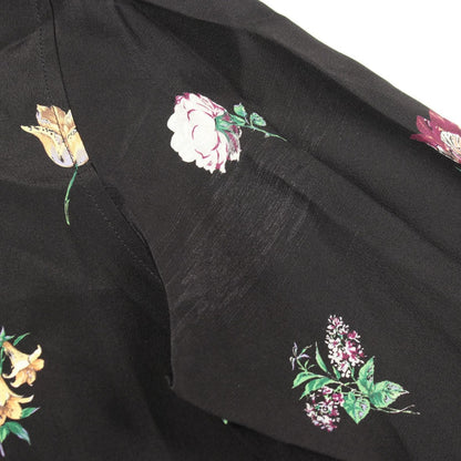 Saint Laurent Paris Floral Long Sleeve Silk Shirt — view 8
