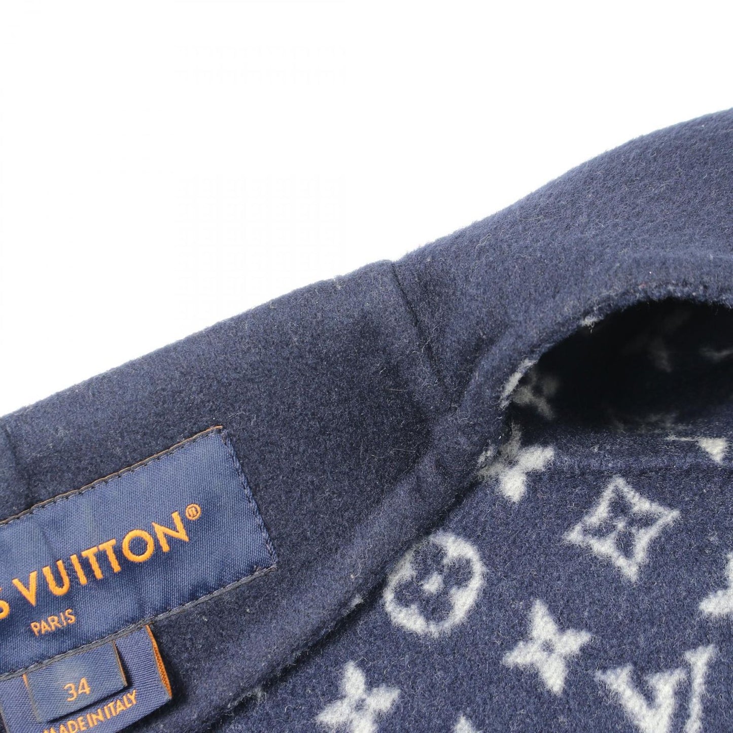 Louis Vuitton Double Face Drape Front Coat Qwe Wool — view 6