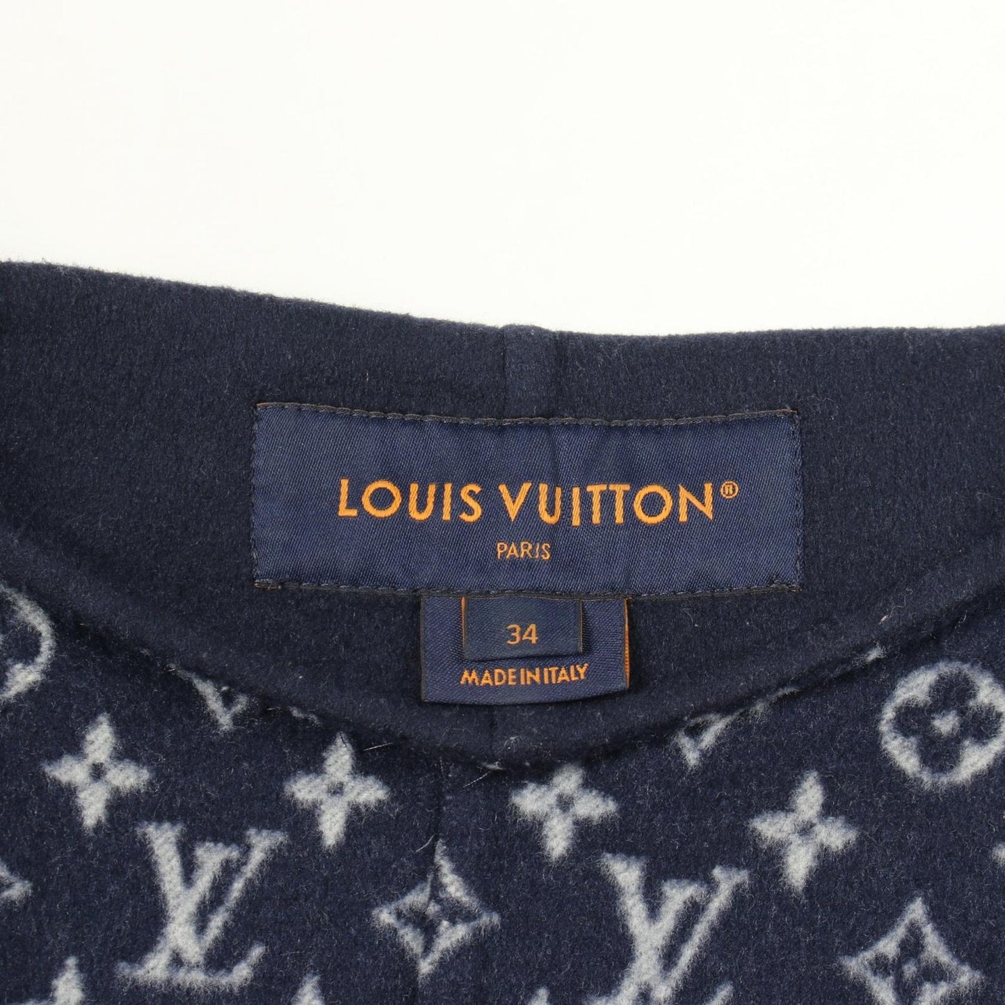 Louis Vuitton Double Face Drape Front Coat Qwe Wool — view 3