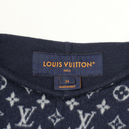 Louis Vuitton Double Face Drape Front Coat Qwe Wool — view 3