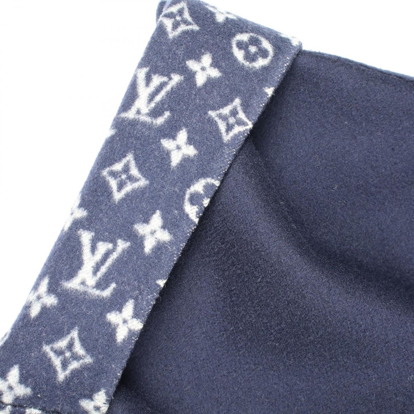 Louis Vuitton Double Face Drape Front Coat Qwe Wool — view 8