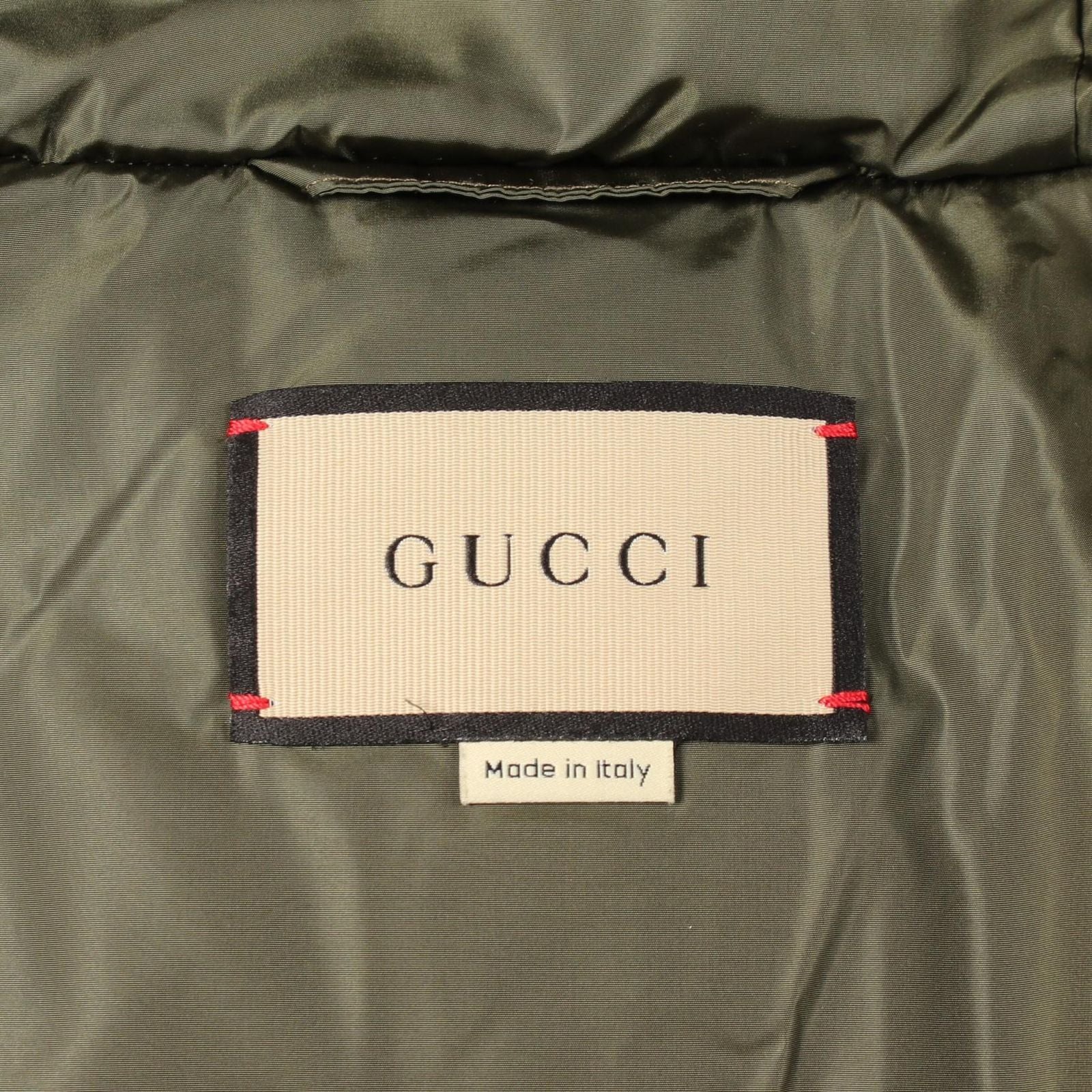 Gucci Down Jacket Jumbo GG Hooded Khaki Nylon — view 3