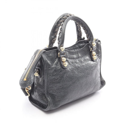 Balenciaga Handbag Classic Mini City Charcoal Gray Leather — view 2