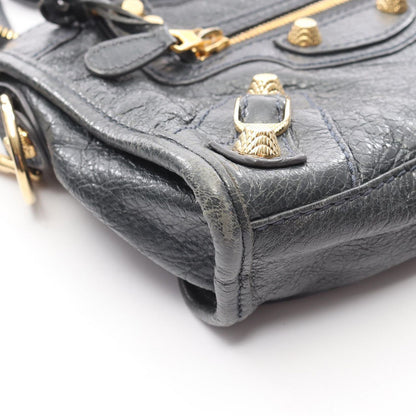 Balenciaga Handbag Classic Mini City Charcoal Gray Leather — view 8