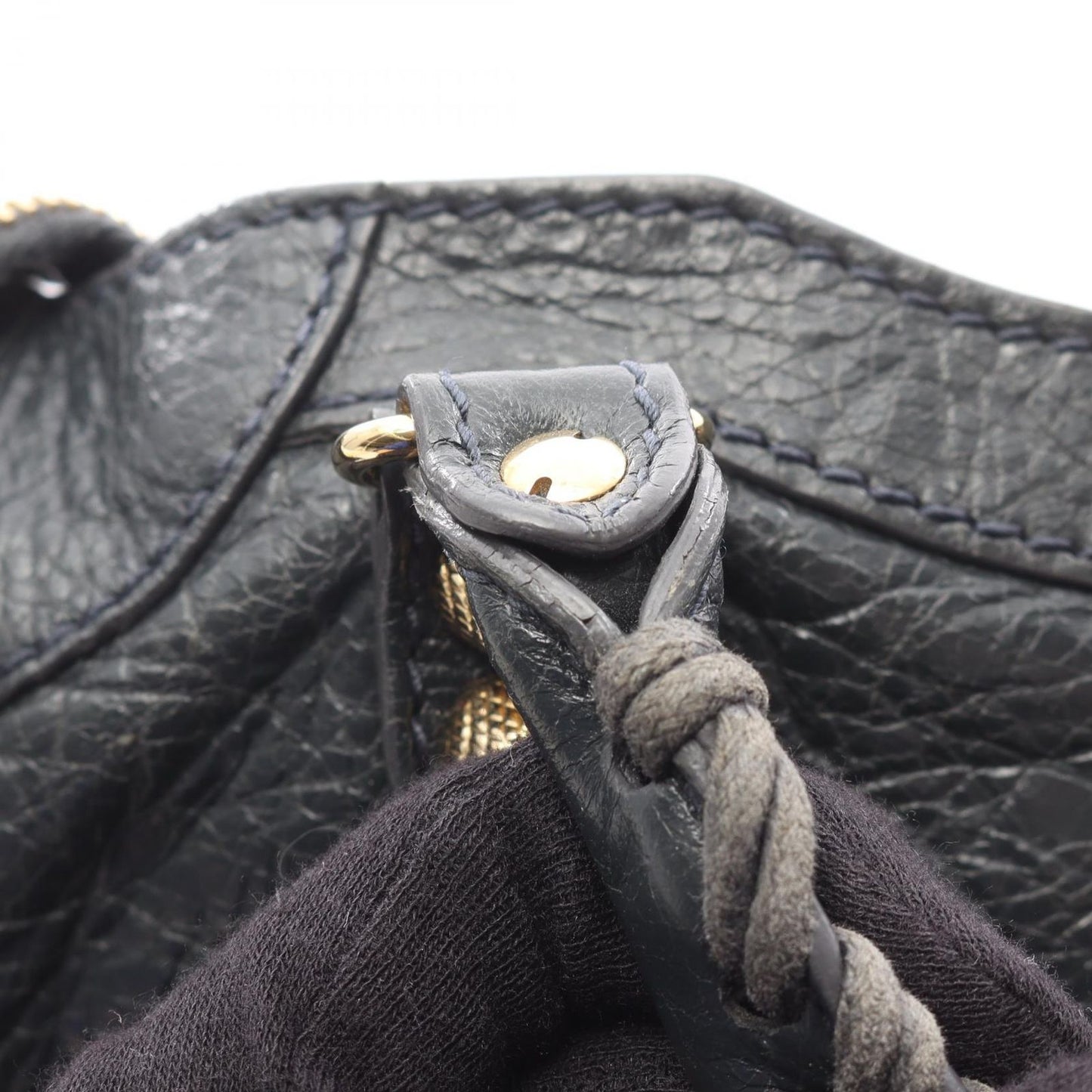 Balenciaga Handbag Classic Mini City Charcoal Gray Leather — view 5