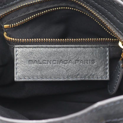 Balenciaga Handbag Classic Mini City Charcoal Gray Leather — view 4