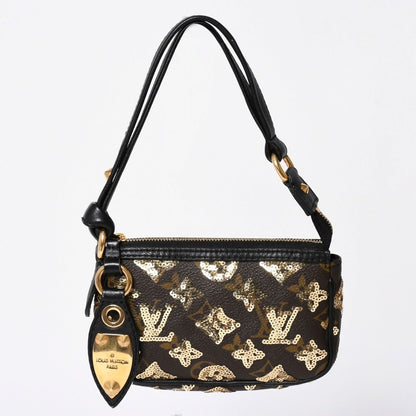 Louis Vuitton Mini Pochette Accessoires Pouch Monogram Eclipse Sequins