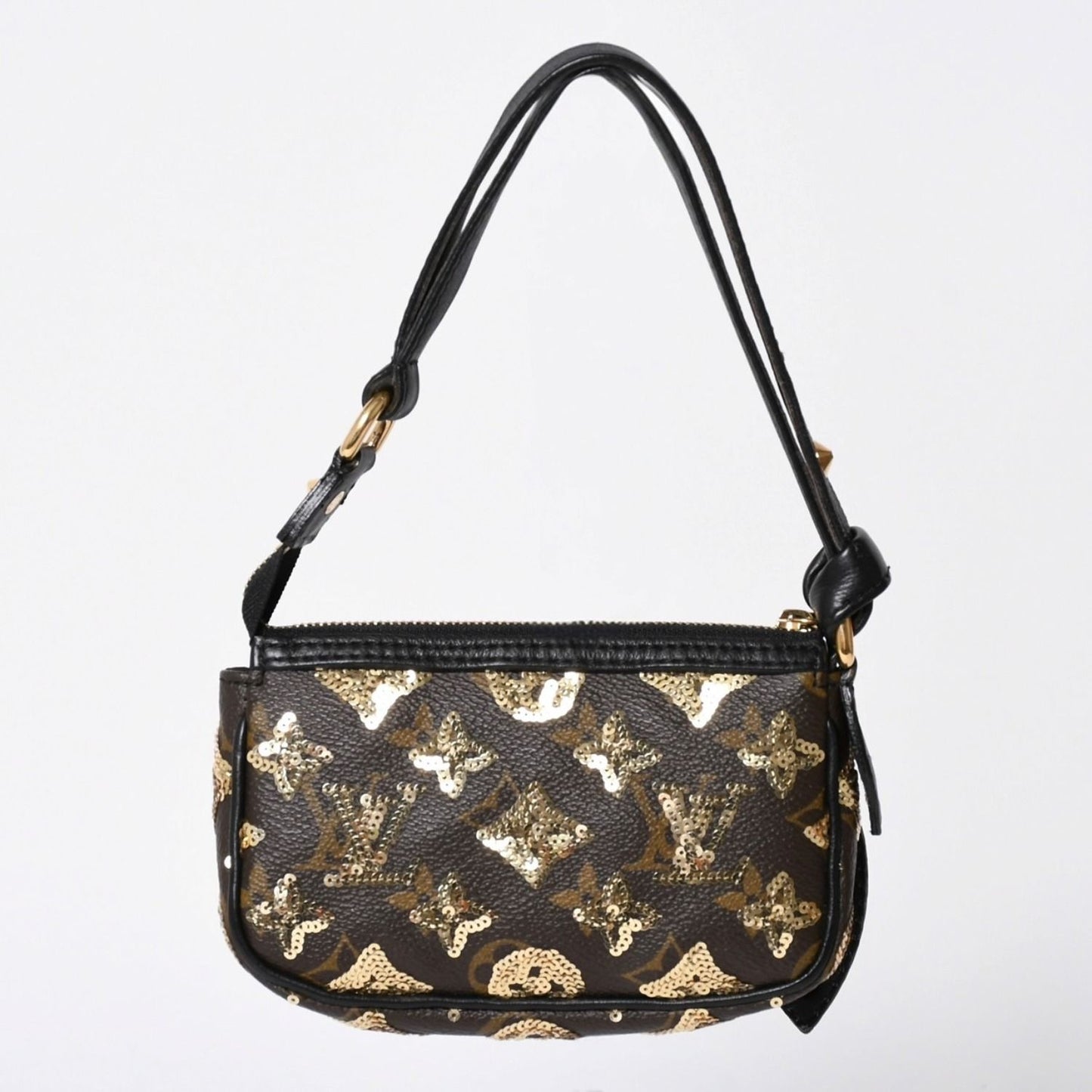 Louis Vuitton Mini Pochette Accessoires Pouch Monogram Eclipse Sequins — view 2